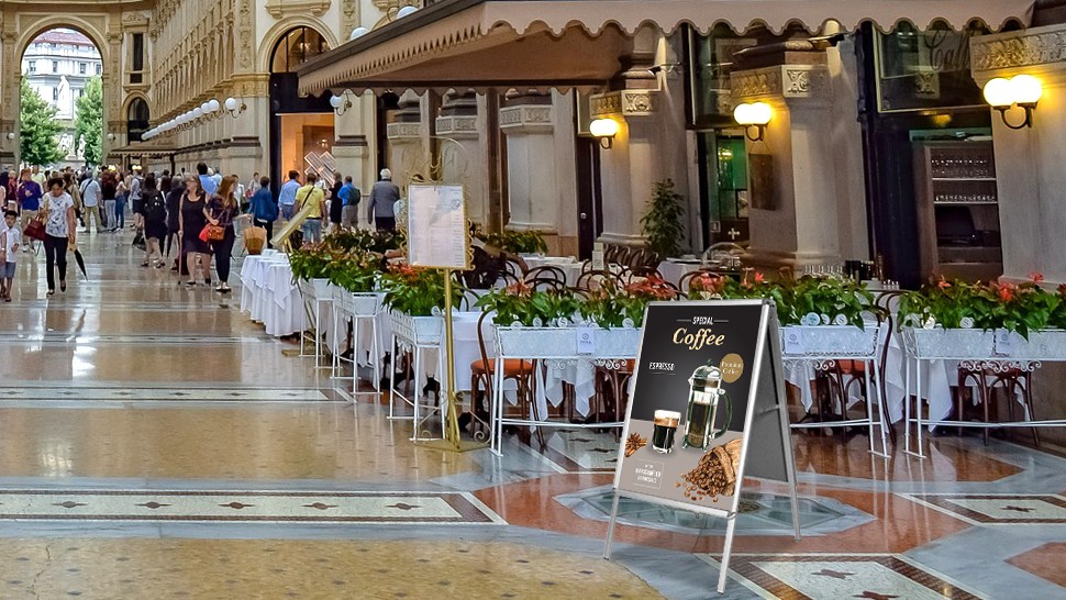 Cavalletto Slim in acciaio pieghevole